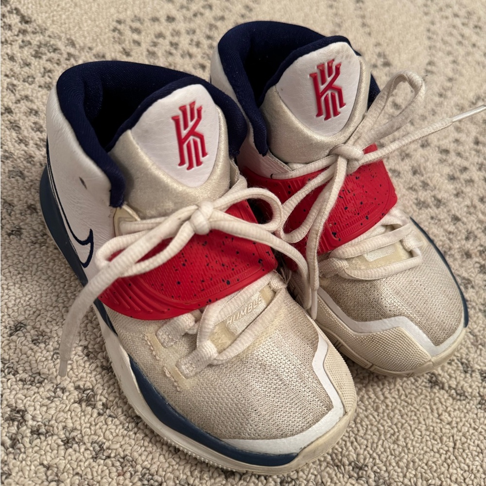 Nike Kids' White and Red Sneakers